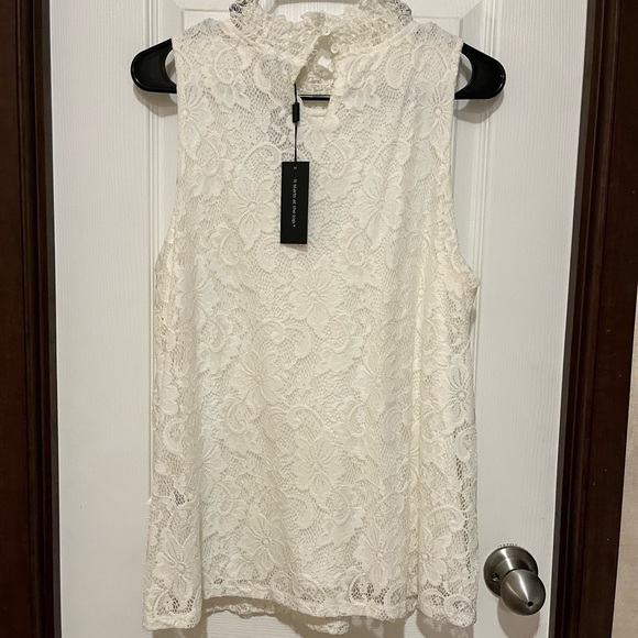 White dressy tank top - Picture 2 of 4